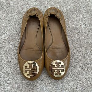 Tory Burch Tan Leather Ballet Flats